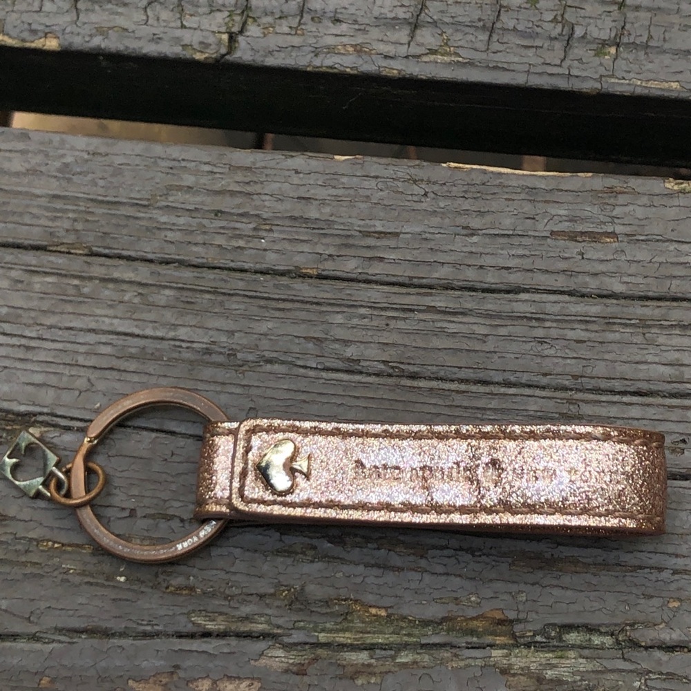 Pink kate spade key ring
